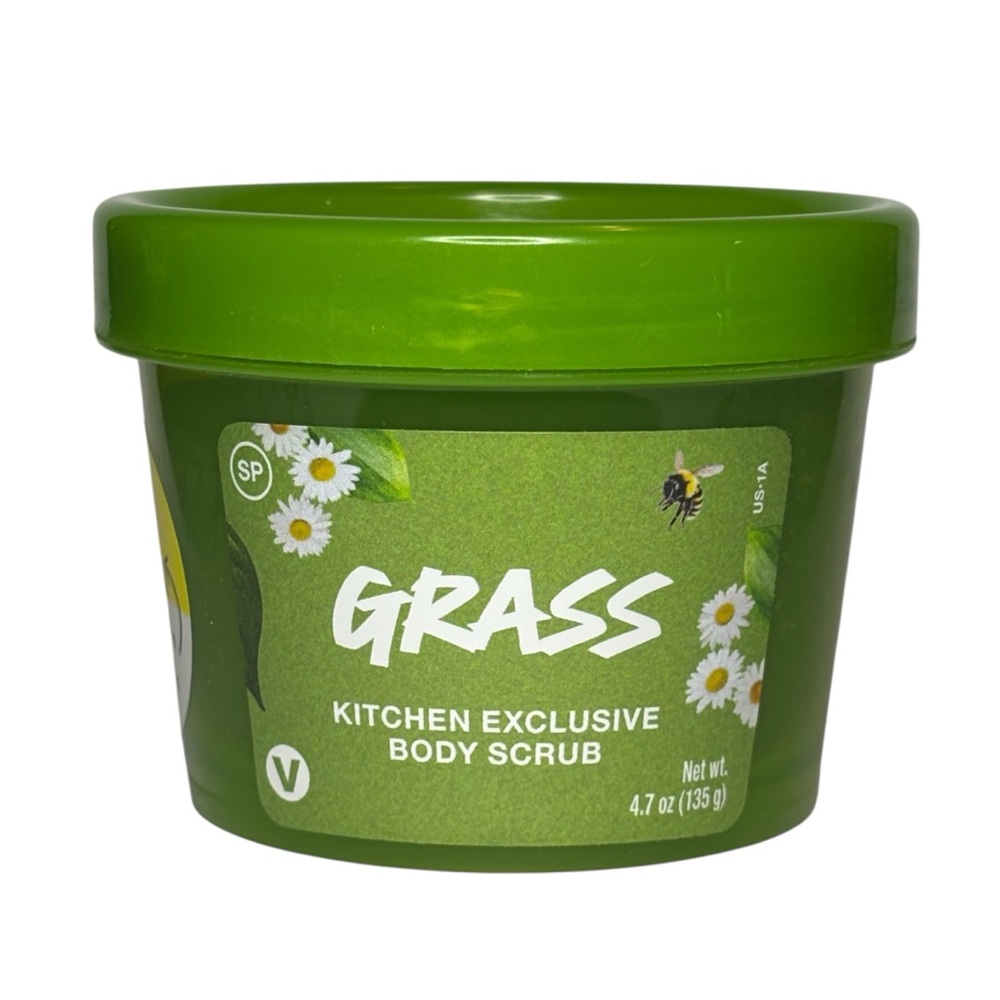 Lush Kitchen Grass Body Scrub Limited Edition Bergamot Sandalwood Green Tea NWT